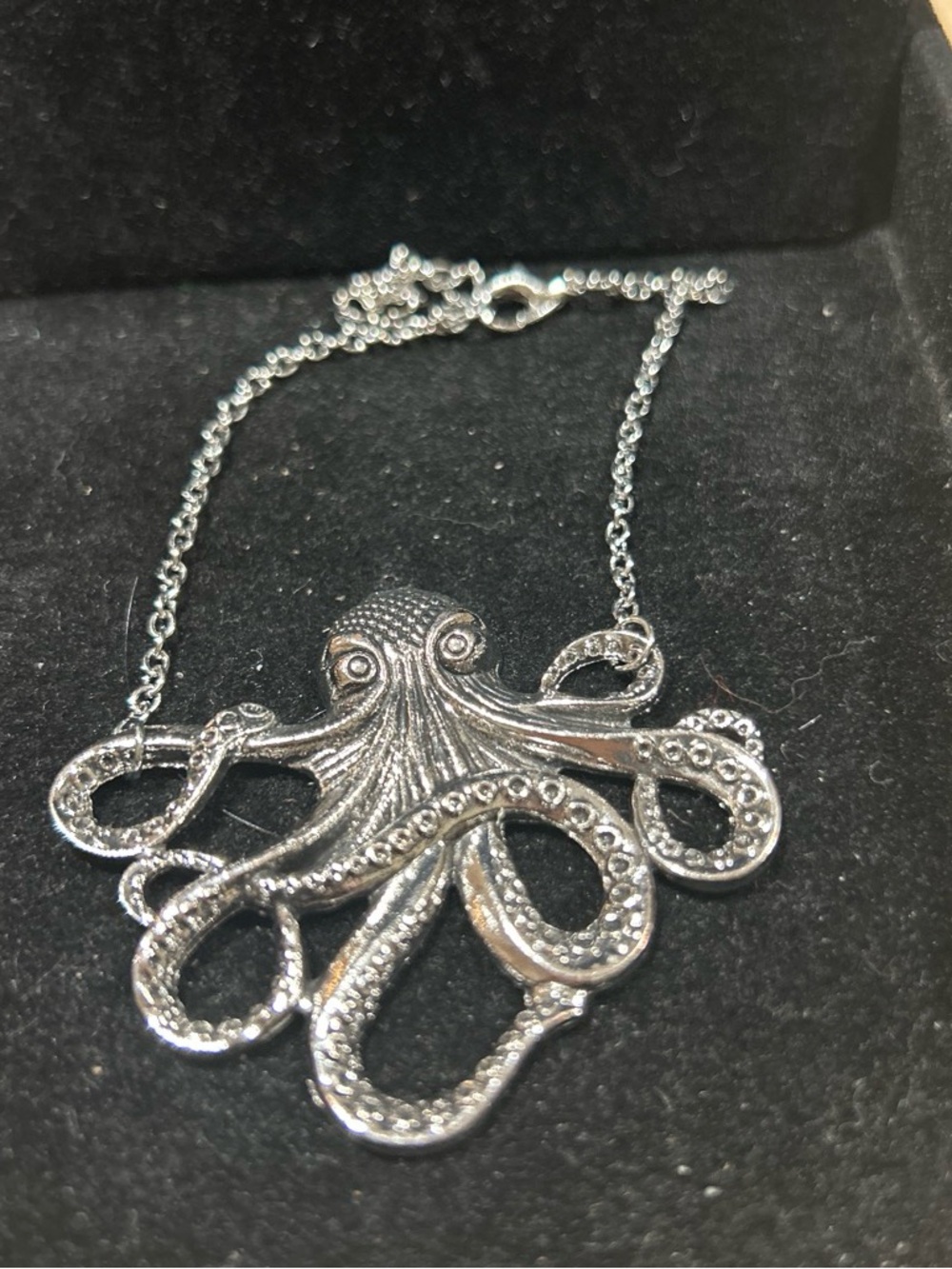 Silver Octopus Pendant bracelet- Women Jewelry